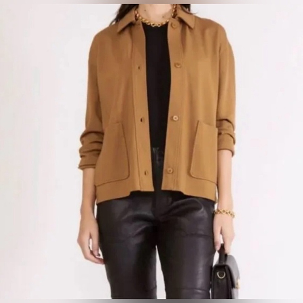 MAX MARA Lampo Button Front Jersey Large NWT